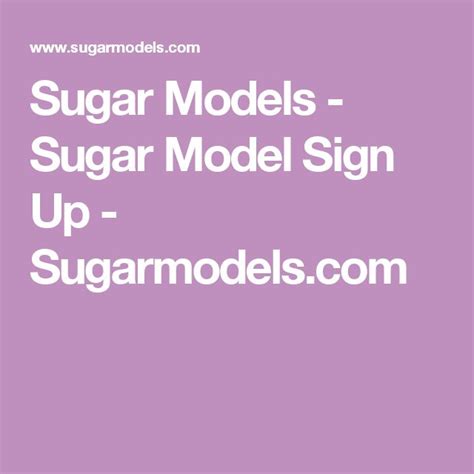 Sugar Model Sign Up