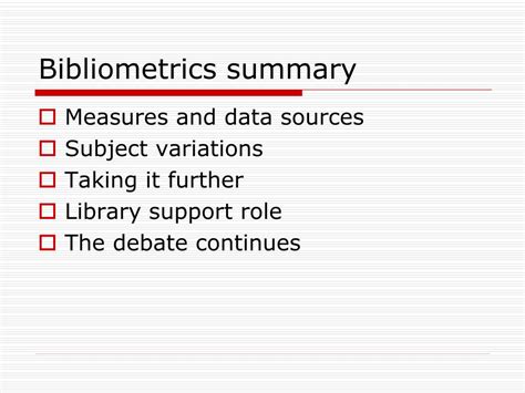 Ppt Getting Started With Bibliometrics Powerpoint Presentation Free