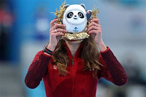 Panda Mascot Bing Dwen Dwen Is A Big Hit At The Beijing Winter Olympics