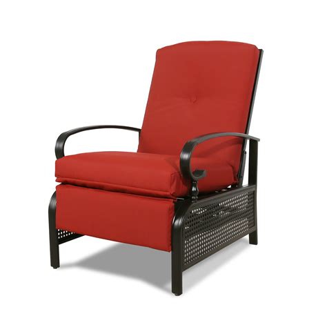 Ulax Furniture Indoor Outdoor Recliner Chair Patio Metal Lounge Chair