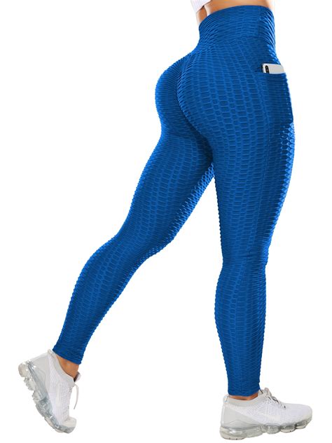 vaslanda women s high waist textured yoga pants tummy control ruched butt lifting stretchy