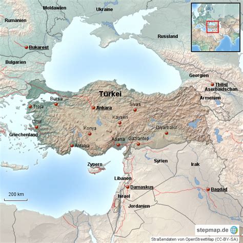 Stepmap Türkei Landkarte Für Türkei