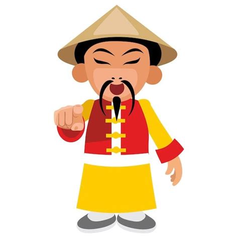 Character Chinese Man In Traditional Clo Premium Vector Freepik