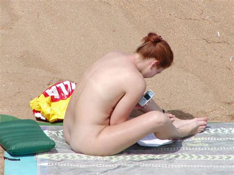 Fullbody Nude Pale Redhead On Beach August Voyeur Web Hall Of