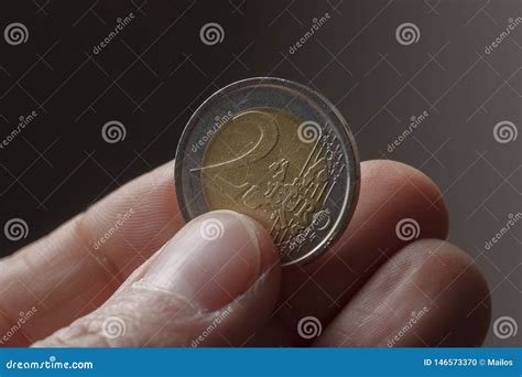 A Man Counts Coins In His Hand Stock Photo Image Of Cash Icon 146573370