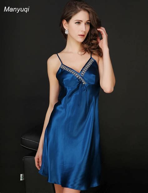 Pure Silk Womens Stain Nightgown Slip Chemise Sexy Lingerie Nightdress