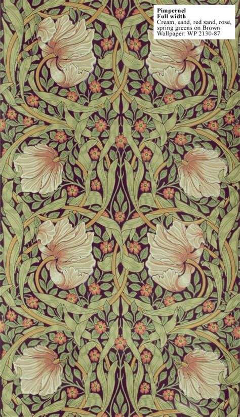 William Morris Reproduction Wallpaper Pimpernel Designed By William