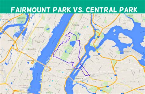 Maps Compare Size Of Massive Fairmount Park To Central Park Grand