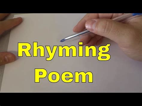 How To Write A Rhyming Poem With Pictures Wikihow Rhyming Poems