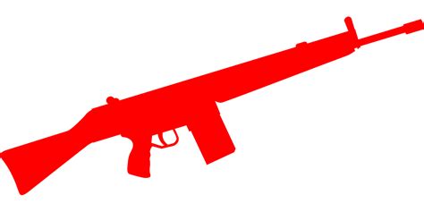 Download Automatic Weapon Rifle Red Royalty Free Vector Graphic