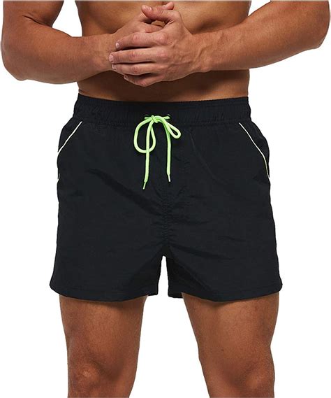 Swimming Trunks Mens Slim Fit Swim Shorts With Zipper Pockets Quick