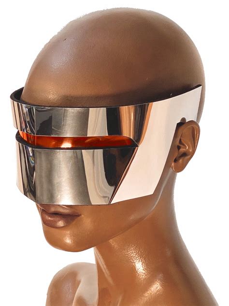 Monoblock Cyclops Robot Goggles Futuristic Eyewear Scifi Visor