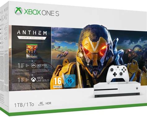 Microsoft Xbox One S Slim 1tb Anthem Legion Of Dawn Edition