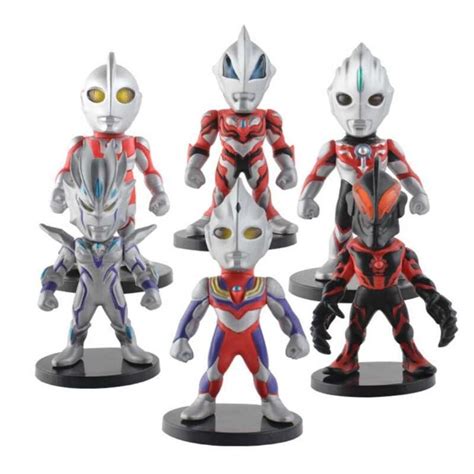 Ultraman Big Cake Toppers Figurines 6 Pcs A Set Toys And Games