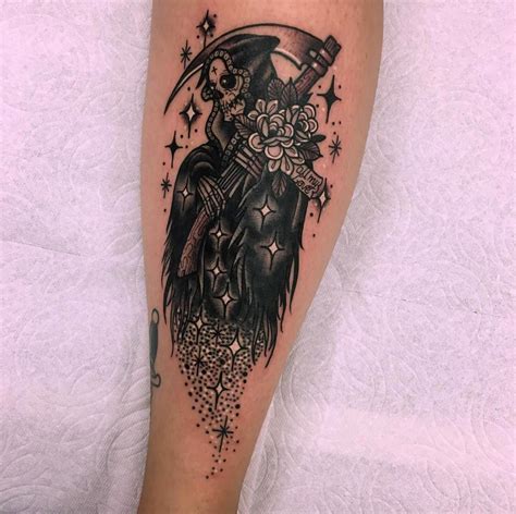 Grim Reaper Tattoo Done By Roberto Euán At White Lotus Tattoo In