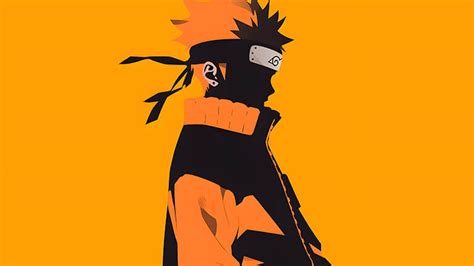 Naruto Uzumaki Orange Minimalist Wallpaper For Desktop And Laptop