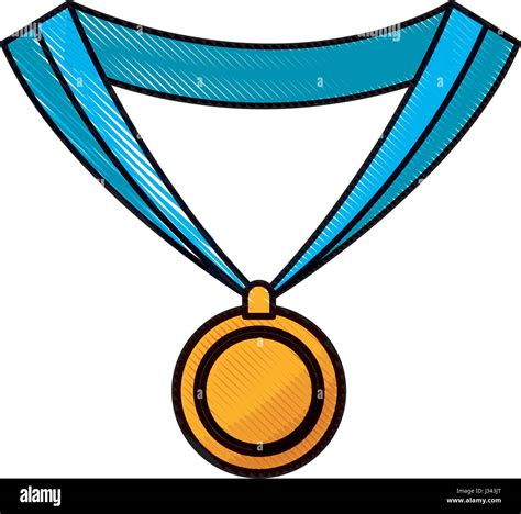 Premio Medalla De Dibujo Win Deporte Imagen Imagen Vector De Stock Alamy