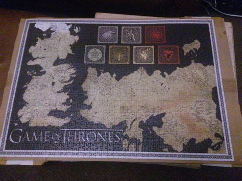 Completed My First 1000 Puzzle A Game Of Thrones Map Jigsawpuzzles