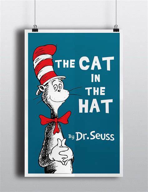 The Cat In The Hat Poster Inspired By Novel By Geekerystuffs 499 Poster Wall Poster Prints