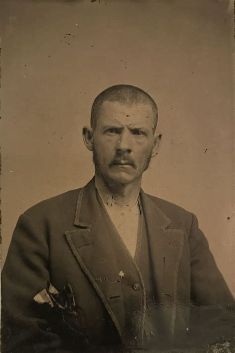 Cole Younger On A Sixth Plate Tintype Original Image From