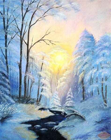 Winter Forest Winter Landscape Oil Painting купить на Ярмарке