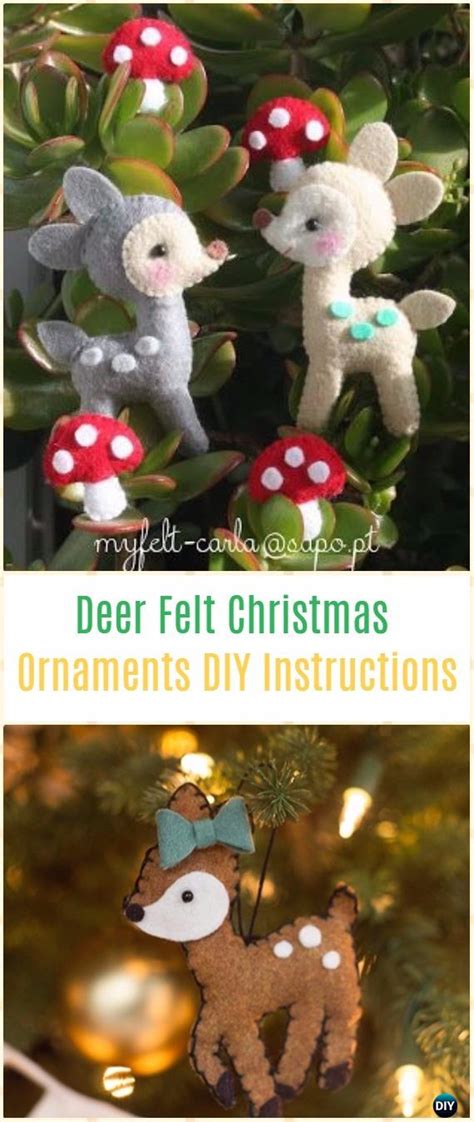 diy felt christmas ornament craft projects instructions