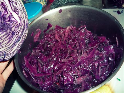 La cuisine de Marine Chou rouge au vin et aux lardons