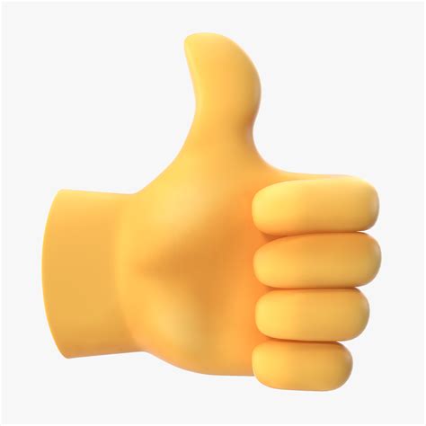 Thumbs Up Gesture Emoji 3d Model 29 Ma Max Upk Unitypackage Lxo