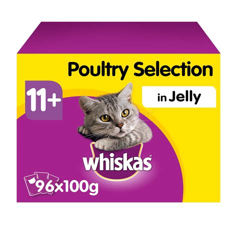 As the studies above show, cats want (and need) foods that are high in protein and very low in carbs. 96 x 100g Whiskas 11+ Senior Wet Cat Food Pouches Mixed Poultry in Jelly | eBay
