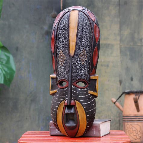 Unicef Market Hand Made African Wood Mask Akan Beauty