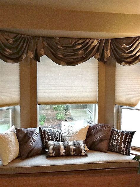 Kawaii Interior Window Treatments Living Room Bay Window Curtains