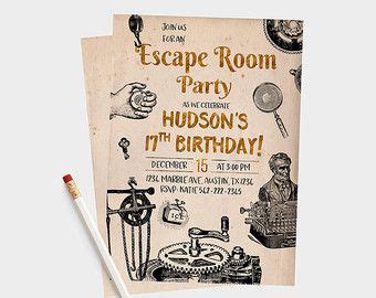 Maybe you would like to learn more about one of these? INSTANT DOWNLOAD Escape Room Party Invitations - 5x7/4x6 ...