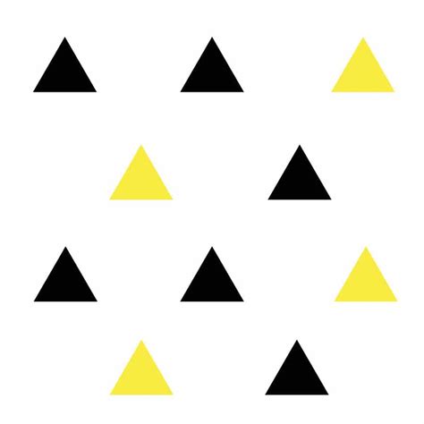 Black And Yellow Triangle Wall Stickers Shape Wall Stickers
