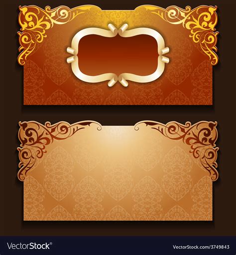 royal invitation card with frame royalty free vector image