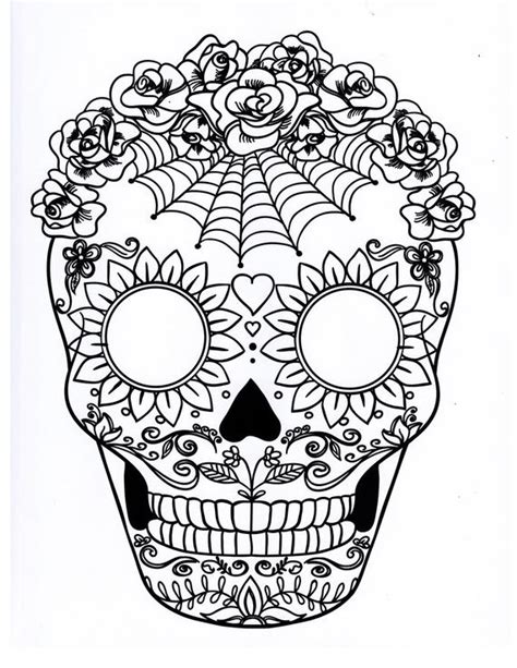 These coloring pages for adults are quite difficult but also suitable for older children. Five different sugar skull coloring pages printable ...