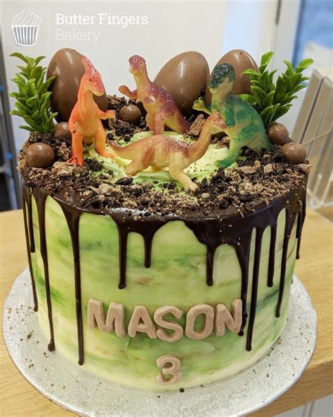 Dinasour Birthday Cake Dinosaur Themed Birthday Party 3rd Birthday
