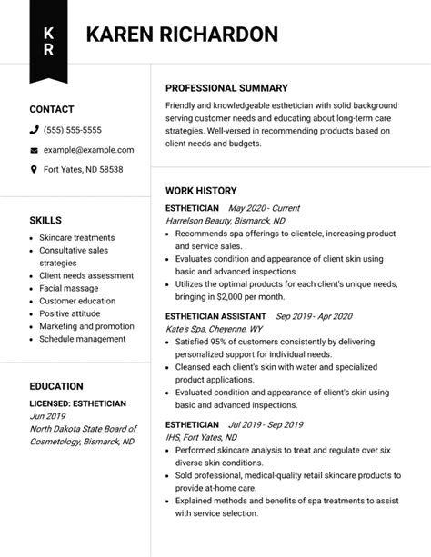 Best Esthetician Resume Examples To Use In 2023