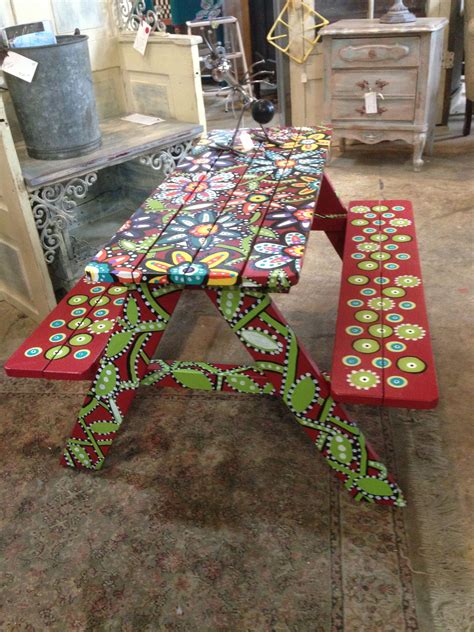 10 Hand Painted Picnic Table Painting Ideas