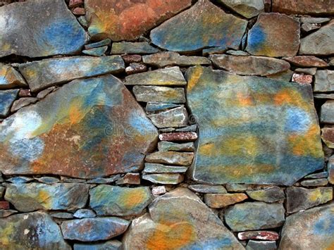 Painted Stone Wall Stock Image Image Of Fieldstone Wall 416257