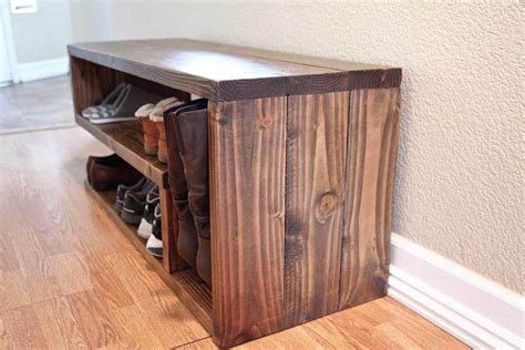 How To Build A Shoe Rack Bench For Entryway Thediyplan