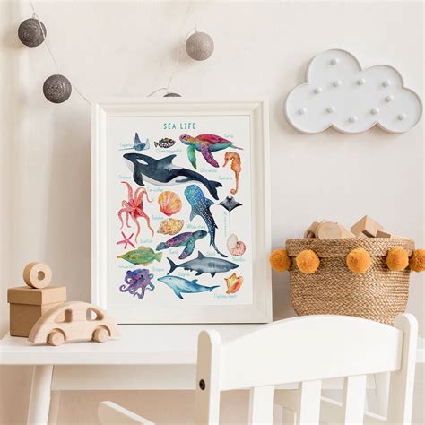 Sea Life Print By Little Doodle