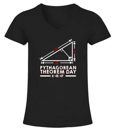 Pythagorean Theorem Day 81517 V Neck T Shirt Woman Shirts Tshirts