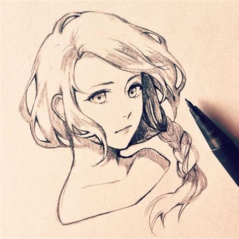 Source Instagram Girl Sketch Anime Girl Anime Girl Sketch Drawing