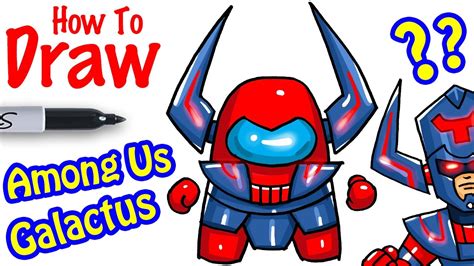 How To Draw Among Us Galactus Youtube