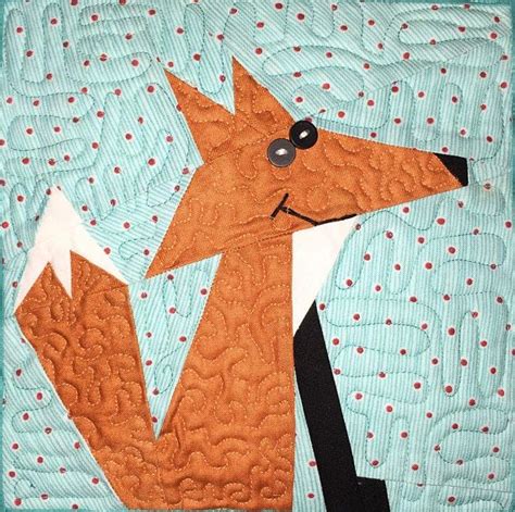 Foxy Paper Pieced Block Pattern In Pdf Patchwork Quilting Designs