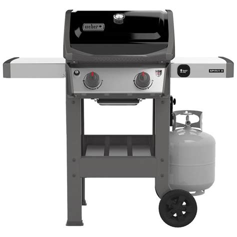 Armed with the strong gs4 grilling system and igrill 3 compatible (sold separately), this gas grill is sure to take you and your meals to the next level. Weber Spirit II Black E-210 LP 2-Burner Gas Grill | Blain ...