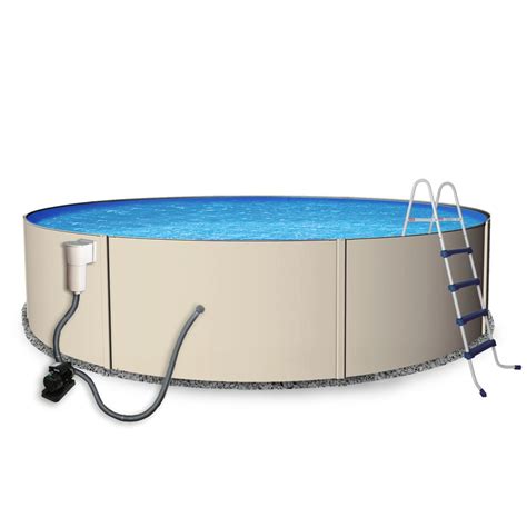 Blue Wave Rugged Steel 12 Ft X 12 Ft X 48 In Round Above Ground Pool At
