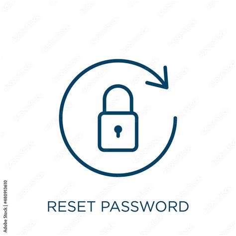 Reset Password Icon Thin Linear Reset Password Login Technology