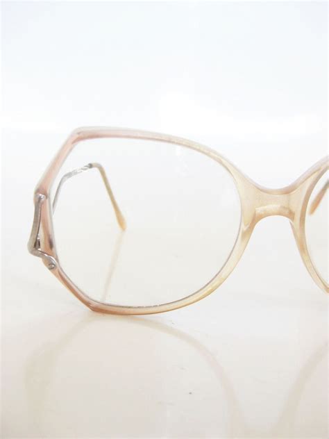 Vintage 1970s Glasses 70s Oversized Eyeglasses Geometric