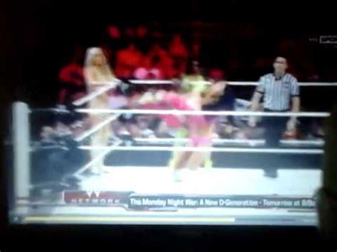 WWE Naomi Layla Summer Rae Vs Cameron Eva Marie Rosa Mendes Raw